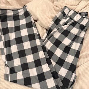 Amazon Black and White Buffalo Plaid Pajama Pants